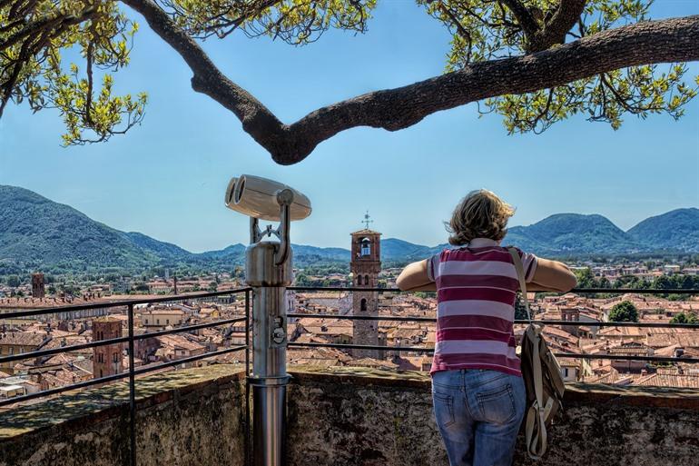Aussicht vom Torre Guinigi in Lucca