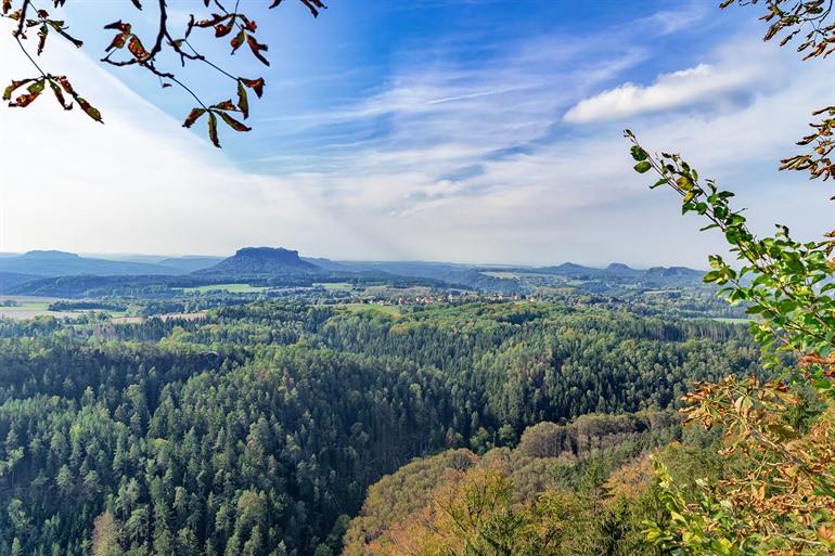 Aussicht vom Brandberg im Elbsandsteingebirge