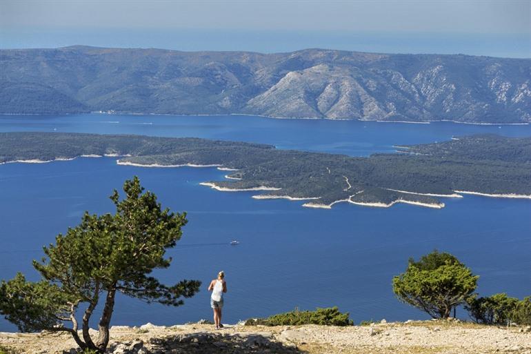 Aussicht von Vidova Gora auf Hvar
