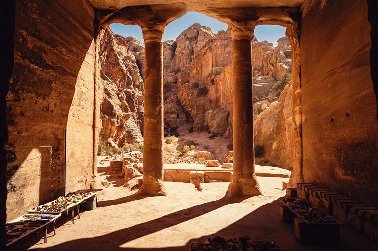 Aussicht vom Gartentempel bei Wadi Farasa, Jordanien