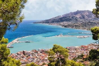 Aussicht auf das venezianische Schloss auf Zakynthos