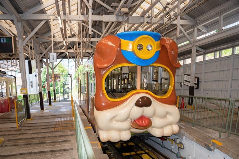Einzigartige Wagen bei der Ikoma Seilbahn