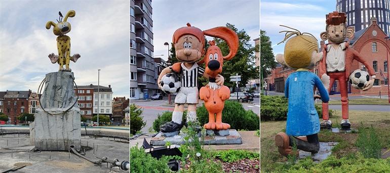Verfallene Comic-Helden in Charleroi