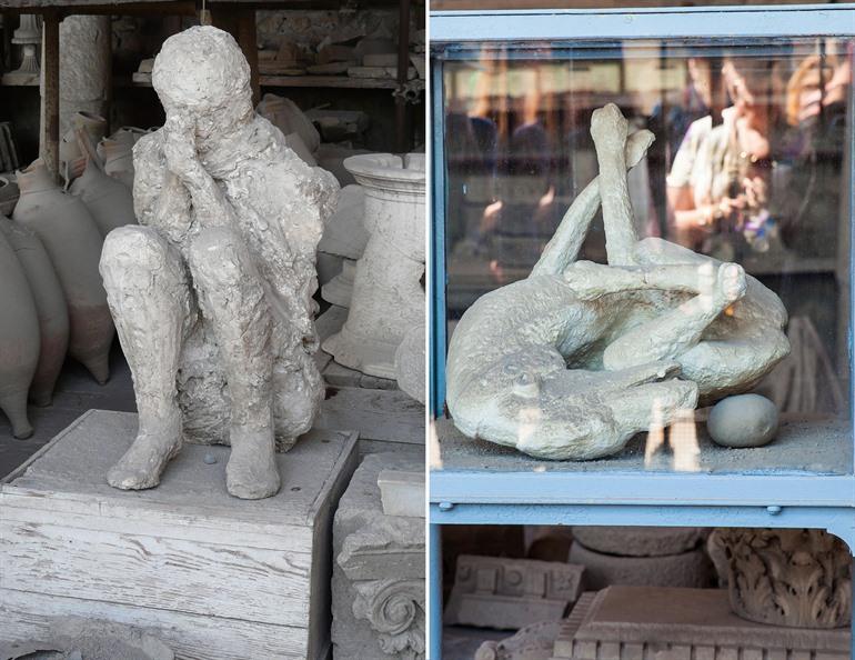 Versteinerte Opfer der Pompeji-Ausbruchs des Vesuvs