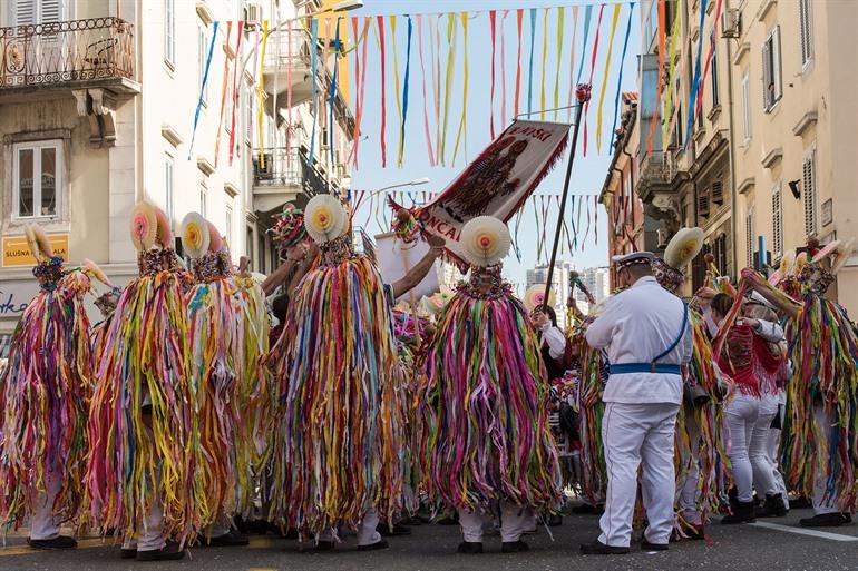 Feiern Sie Karneval in Rijeka, Kroatien