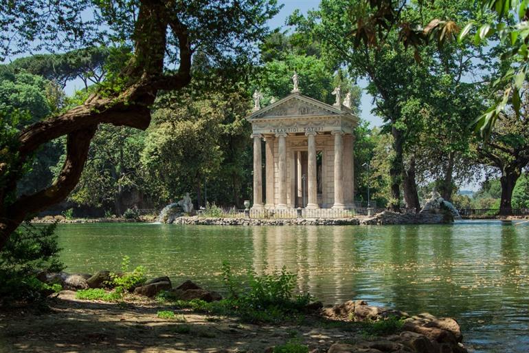 Tempel des Asclepius im Villa Borghese