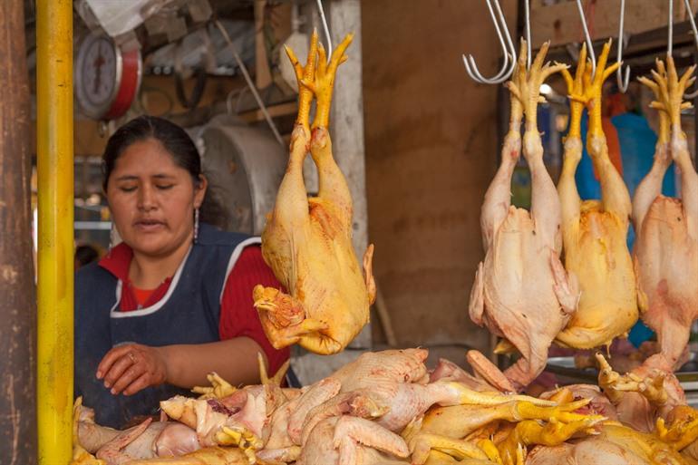 Fleisch auf dem Markt in Ayacucho