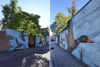 Entenflug durch Tuzq, Street-Art Kessel-Lo