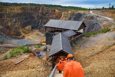 Begleiten Sie eine Führung durch den Kupferbergwerk in Falun, Schweden