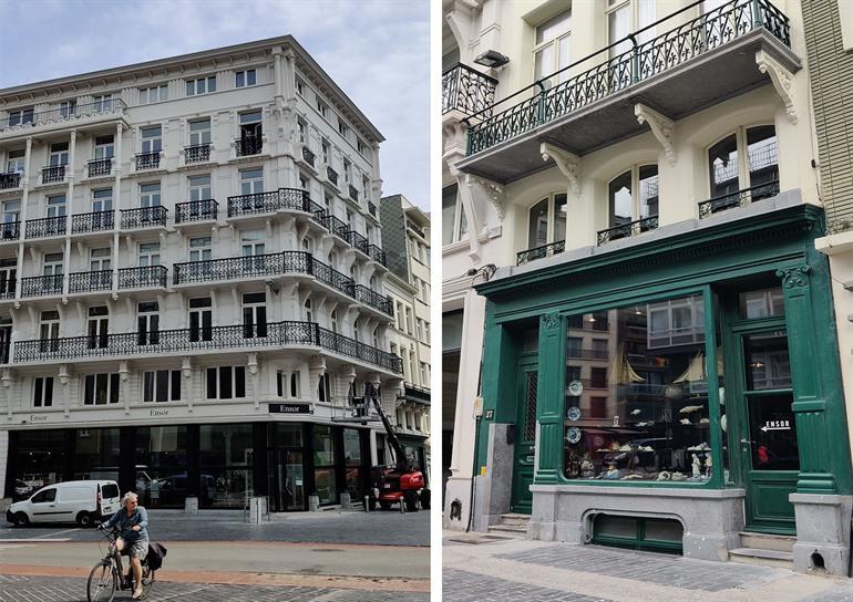 Fassade des James Ensor Erlebniszentrums und Ensorhauses