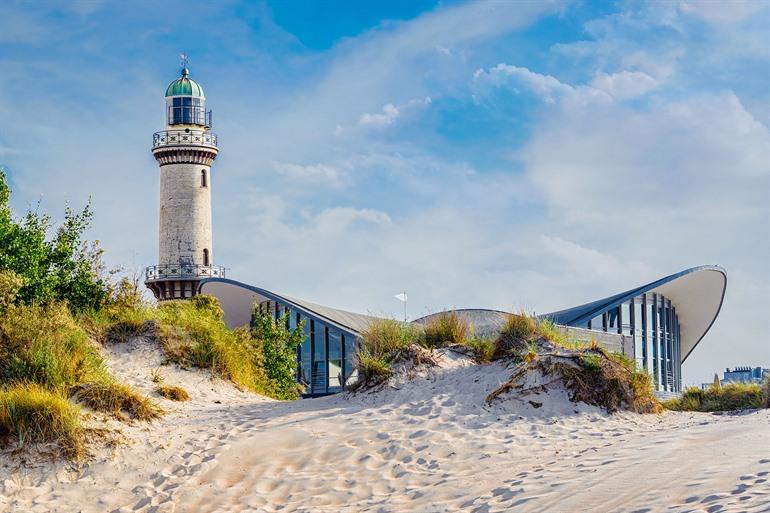 Leuchtturm bei Warnemünde, Deutschland
