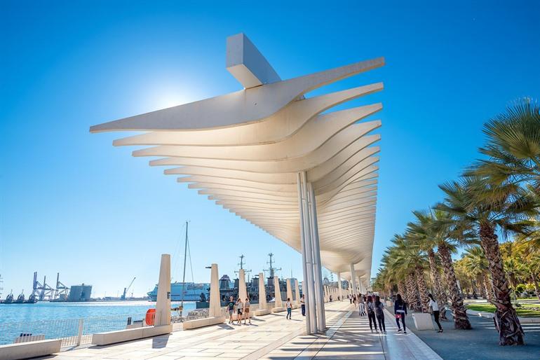 Wandelpromenade Muelle Uno am Hafen von Málaga