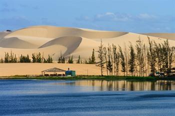 Weiße Sanddünen in Mui Ne