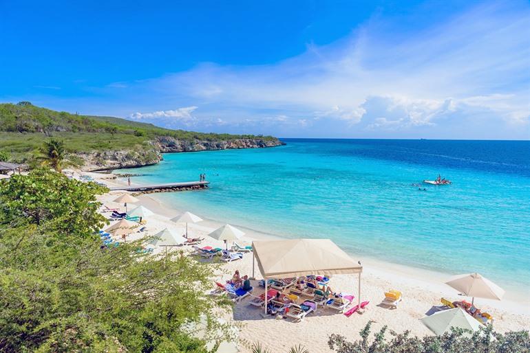 Weißer Sandstrand von Playa Porto Marie, Curaçao