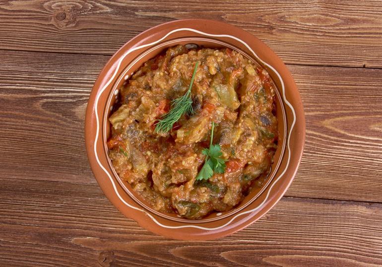 Zaalouk, marokkanischer Dip-Salat mit Auberginen
