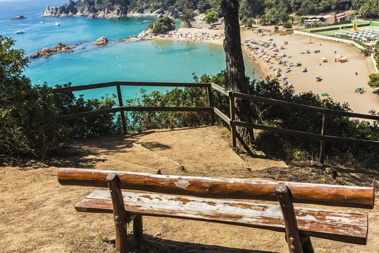 Blick auf den Santa Cristina Strand in Lloret de Mar