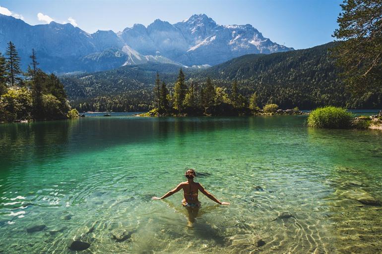 Schwimmen im Eibsee