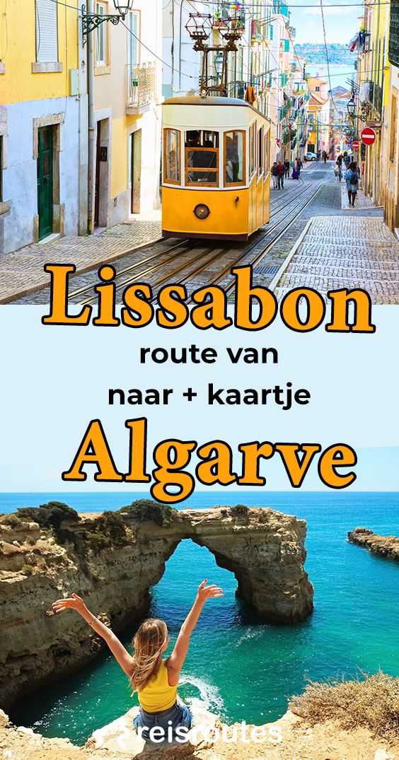 Pinterest Route für deine Rundreise von Lissabon nach Algarve + Karte