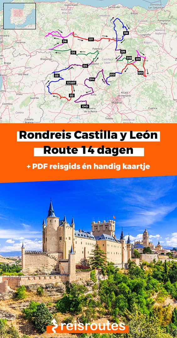 Pinterest Rundreise Castilla y León (14 Tage): Komplettroute, Reiseroute und Karte