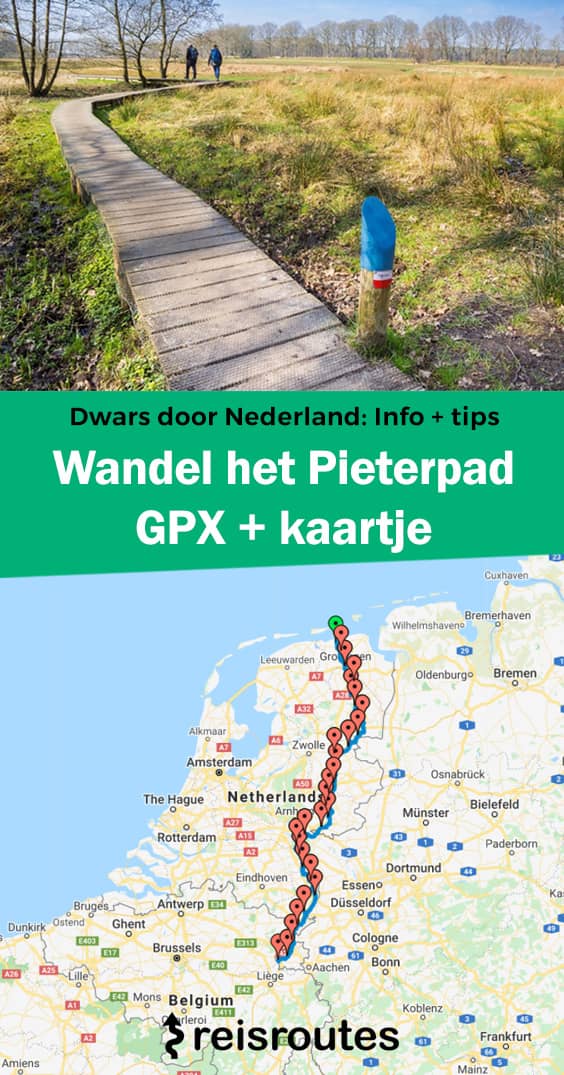 Pinterest Wanderung entlang des Pieterpads? Zu Fuß durch die Niederlande mit dieser Route plus GPX-Karte
