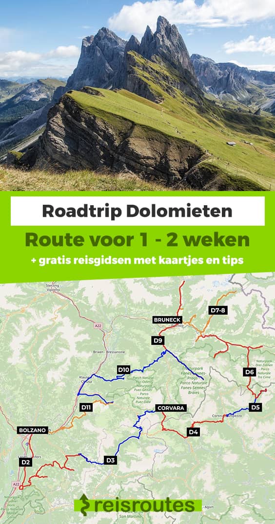 Pinterest Roadtrip Dolomiten: 11-tägige Route für deine Rundreise durch die Dolomiten + Karte