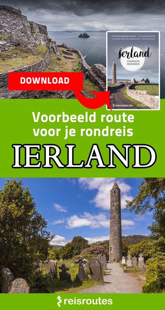 Pinterest Rundreise durch Irland (16 Tage) Geplante Route zu den Highlights + Karte