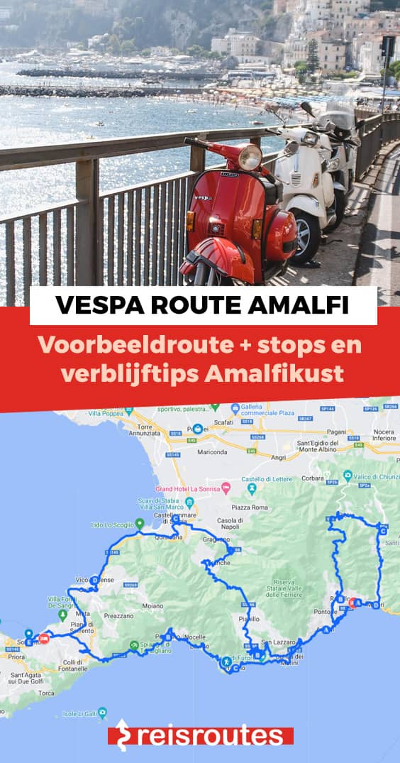 Pinterest Mit der Vespa entlang der Amalfiküste: Vespa-Tourenroute + Karte