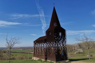 Wanderung Borgloon, Perle von Haspengouw (+ Durchblick-Kirche und Zweifelgrenze)