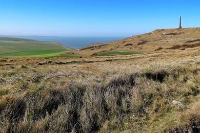 Wandern auf den Klippen von Cap Blanc-Nez an der Opalküste