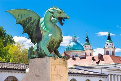 Stadtführung Ljubljana: Drachen und Brücken in Slowenien + Karte