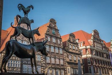 Spaziergang mit den Bremer Stadtmusikanten