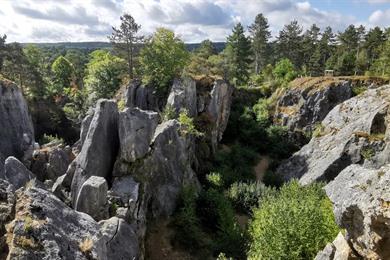 Wanderung durch das Viroin-Tal und die Fondry des Chiens